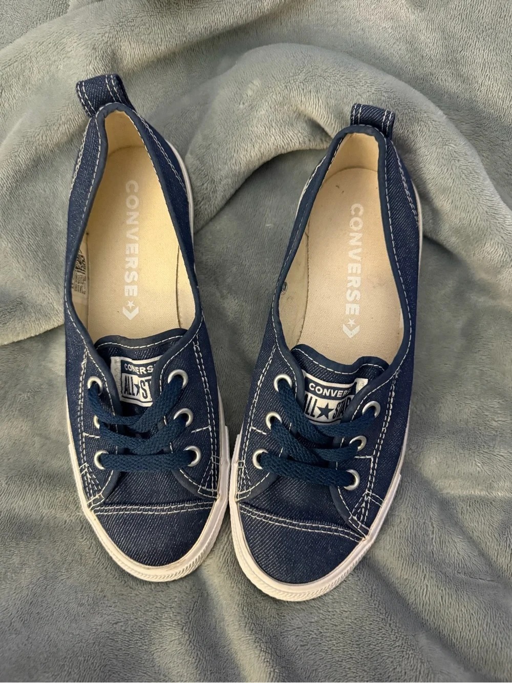 Converse Kids Navy Canvas Low-Top Sneakers